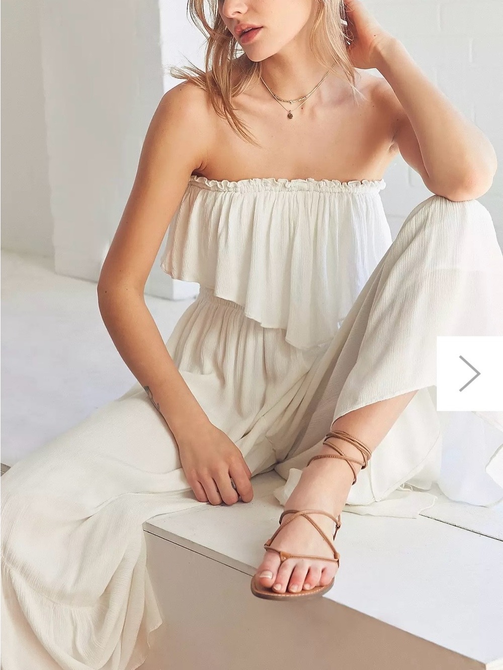 Kimchi Blue Egret Strapless Ruffle jumpsuit - Picture 4 of 7